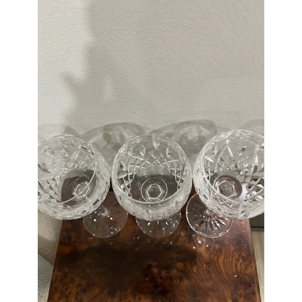 Set Of 4 Waterford Crystal Lismore Hock Wine Glasses 7.5